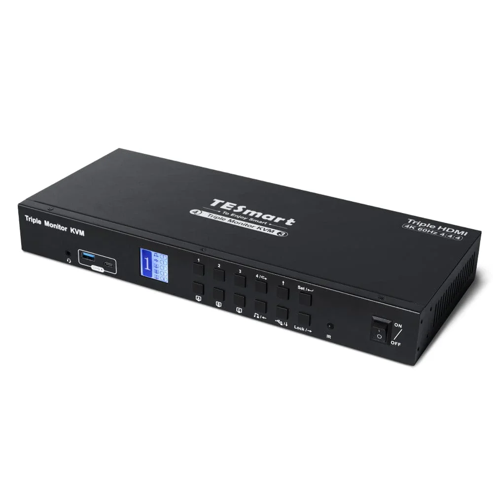 Conmutador KVM monitor de 4 puertos HDMI