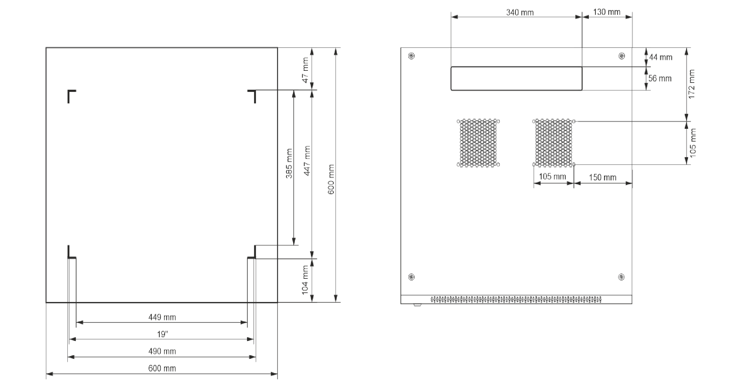 9U RACK cabinet 600x600 - Image 4