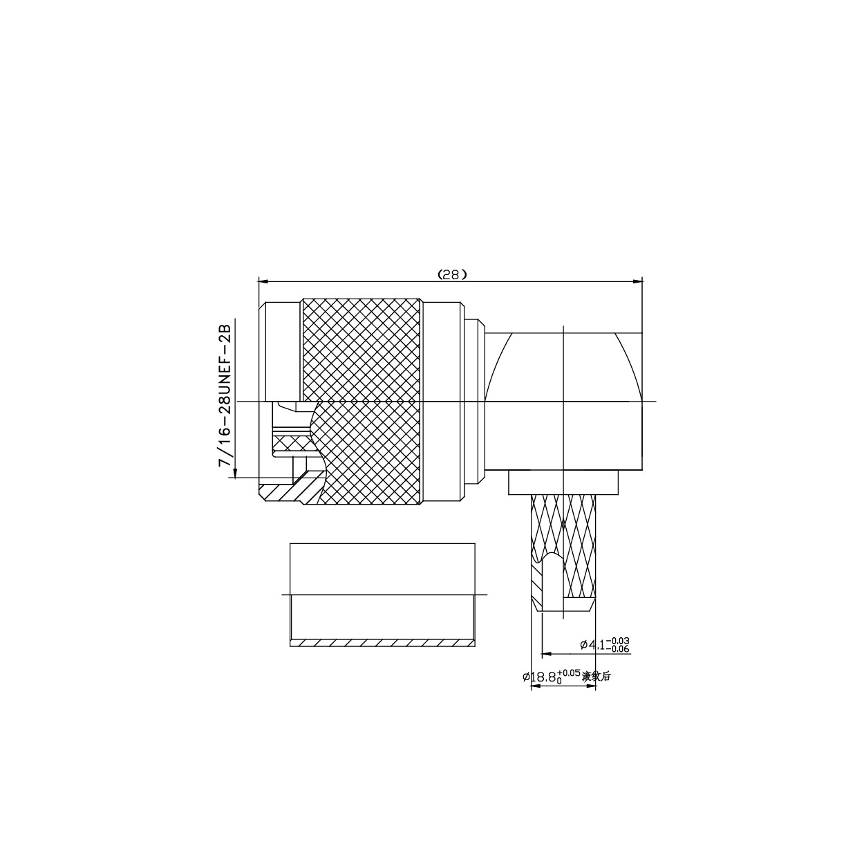 Conector macho TNC R/A - Imagen 3