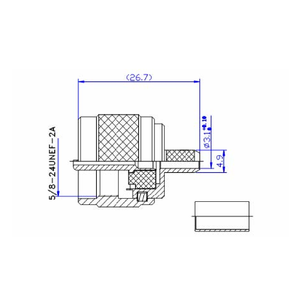 Conector de crimpado macho UHF para cable RG58 - Imagen 2