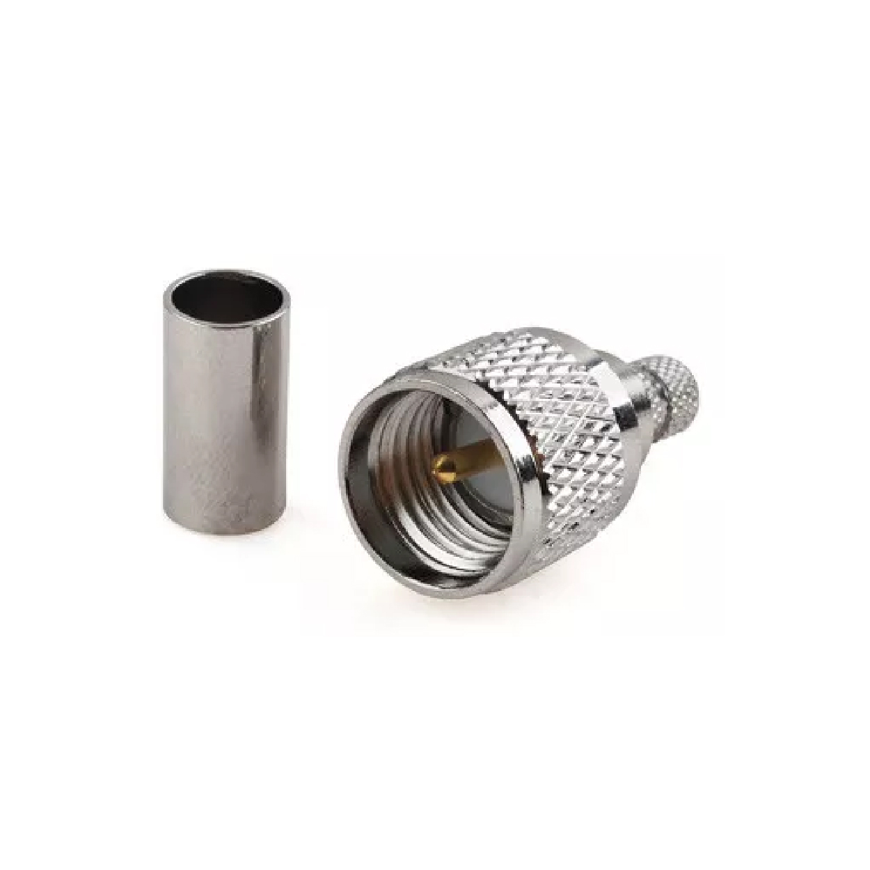 UHF male crime connector for RG58 cable