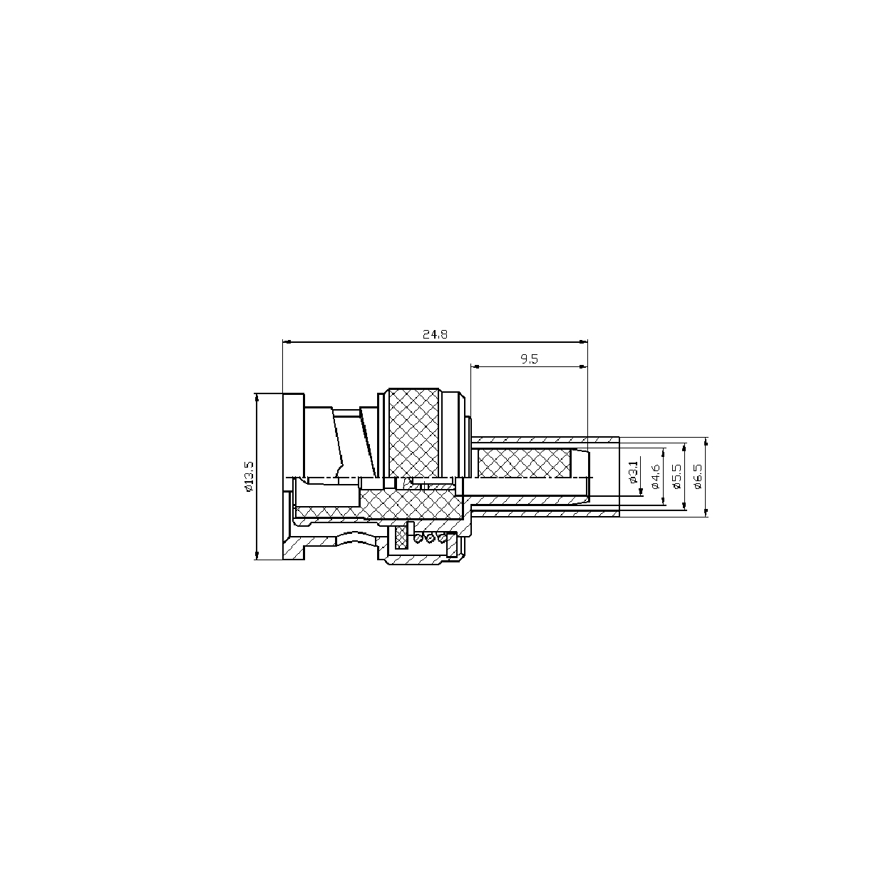 Male BNC connector for RG58 - Image 4