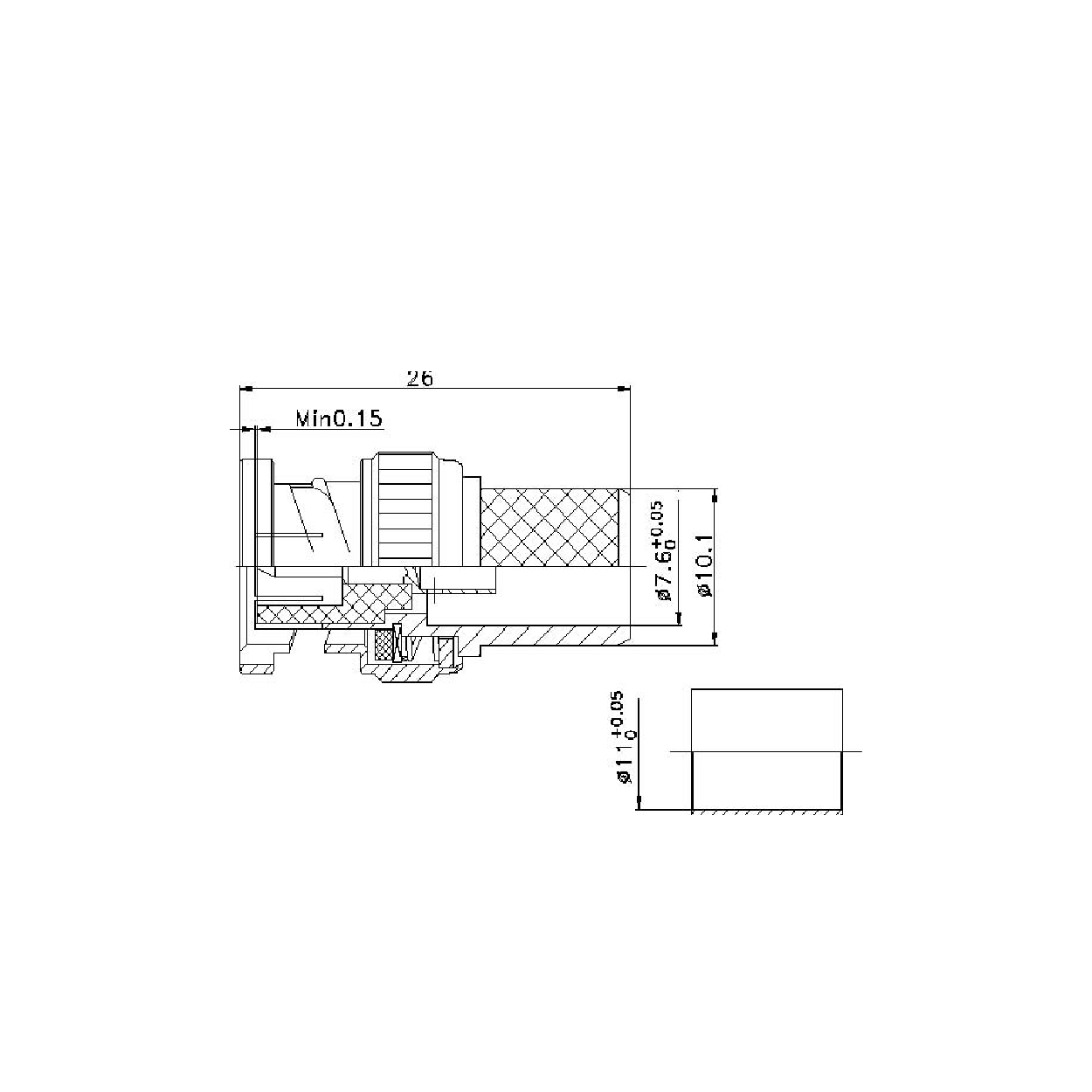 Male BNC connector for RG213 - Image 3