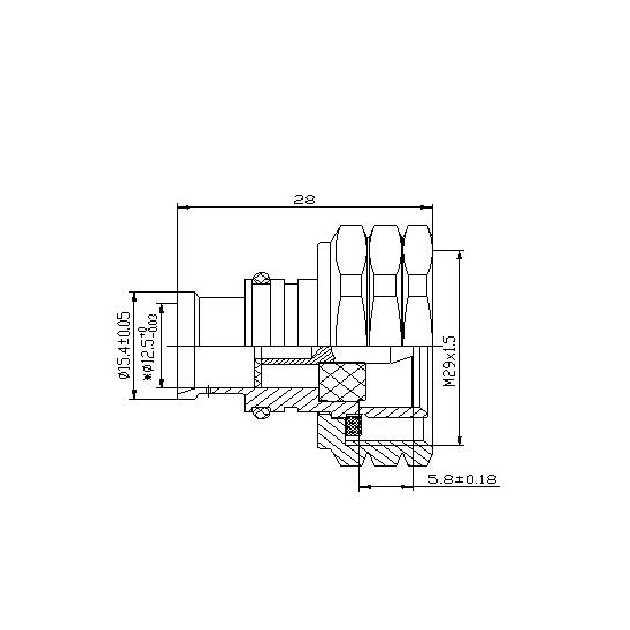 Conector de soldadura macho DIN 7/16 - Imagen 3