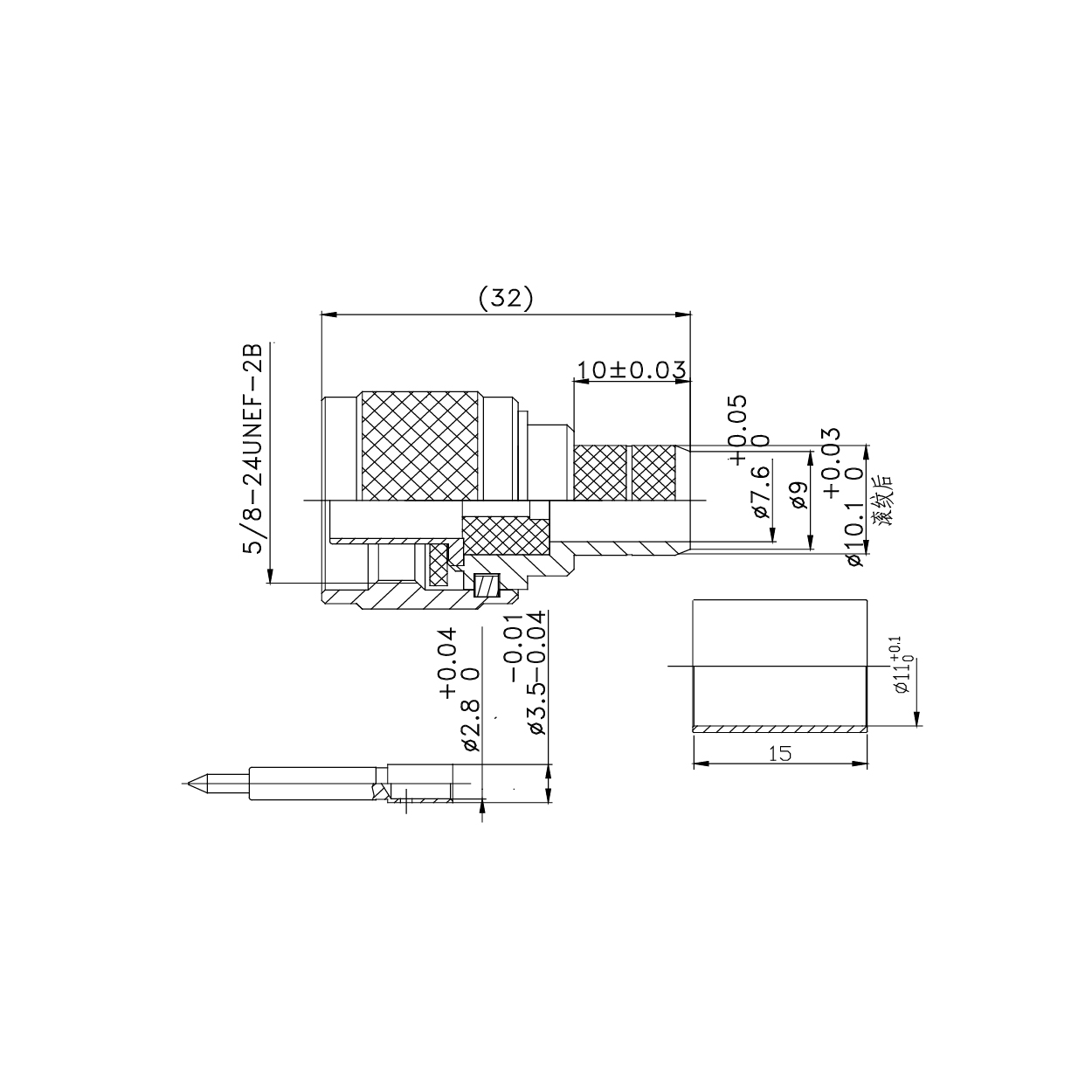 Conector N macho / cable LMR400 - Imagen 3