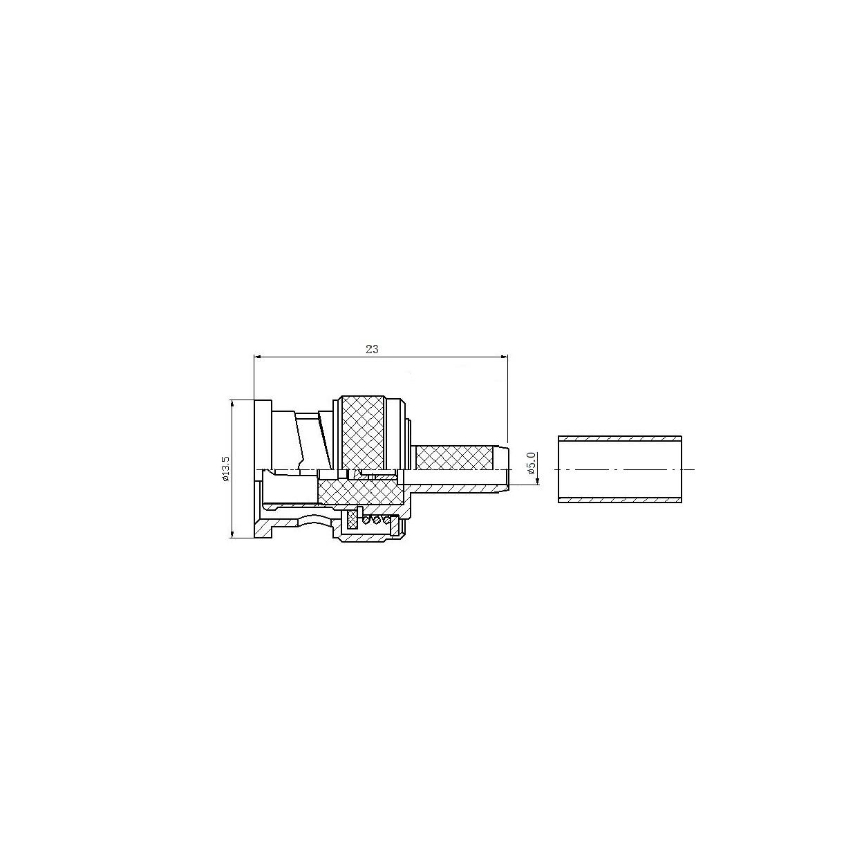 Conector de crimpado macho BNC - Imagen 3