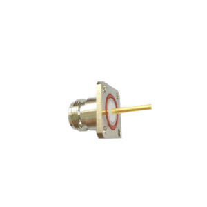 Female connector with flange