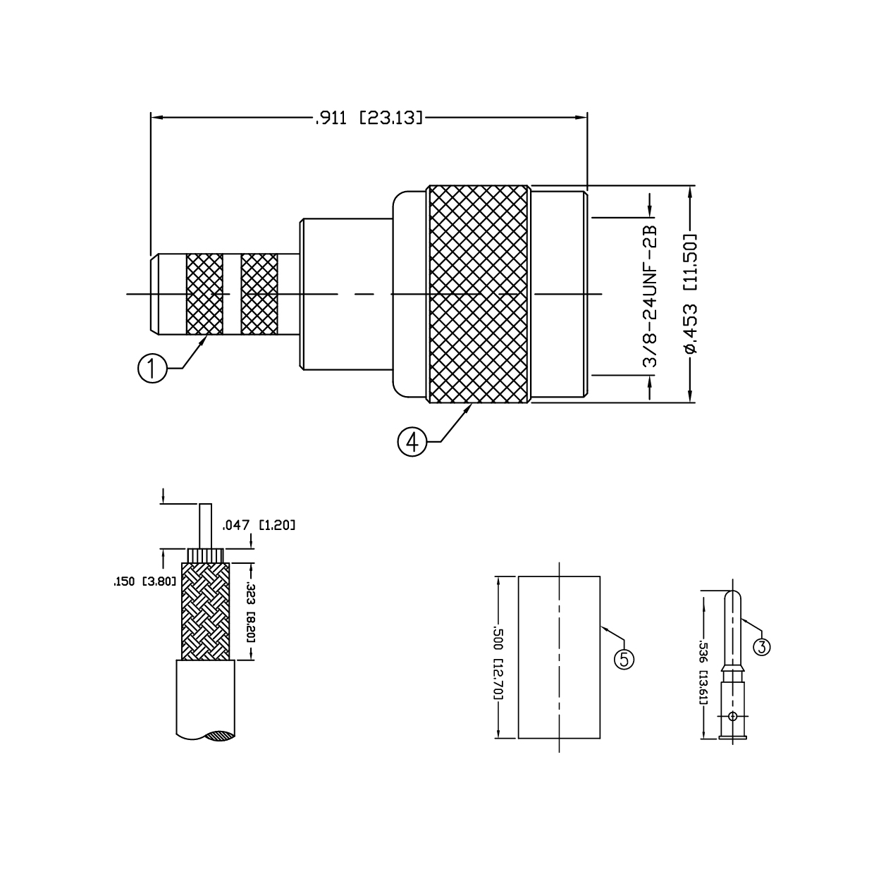 Mini UHF Macho para cable - Imagen 3