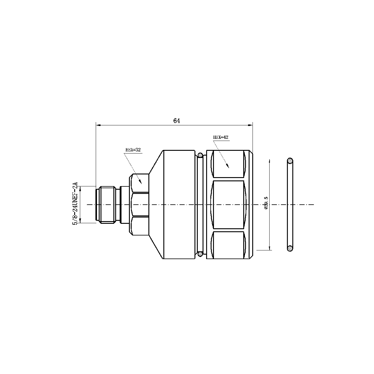 Conector hembra recto N - Imagen 3