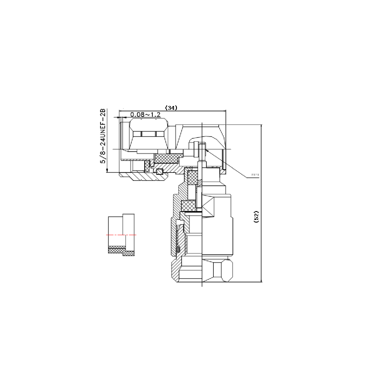 N male connector at right angle - Image 2