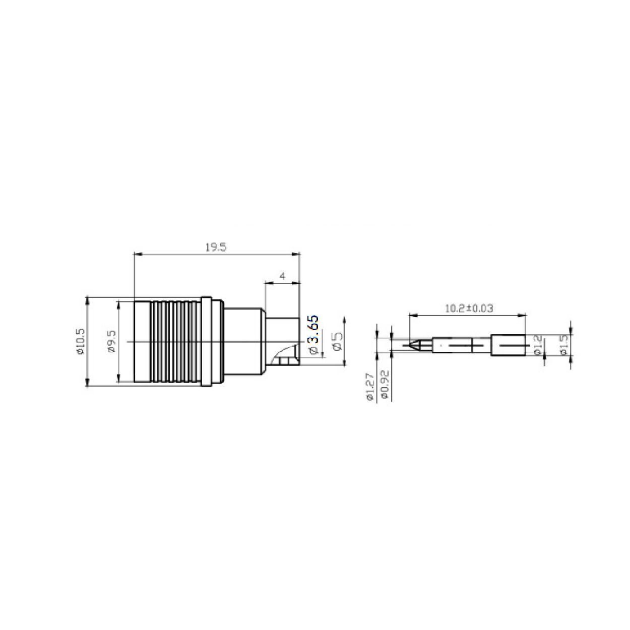 Conector macho QMA para soldar - Imagen 3