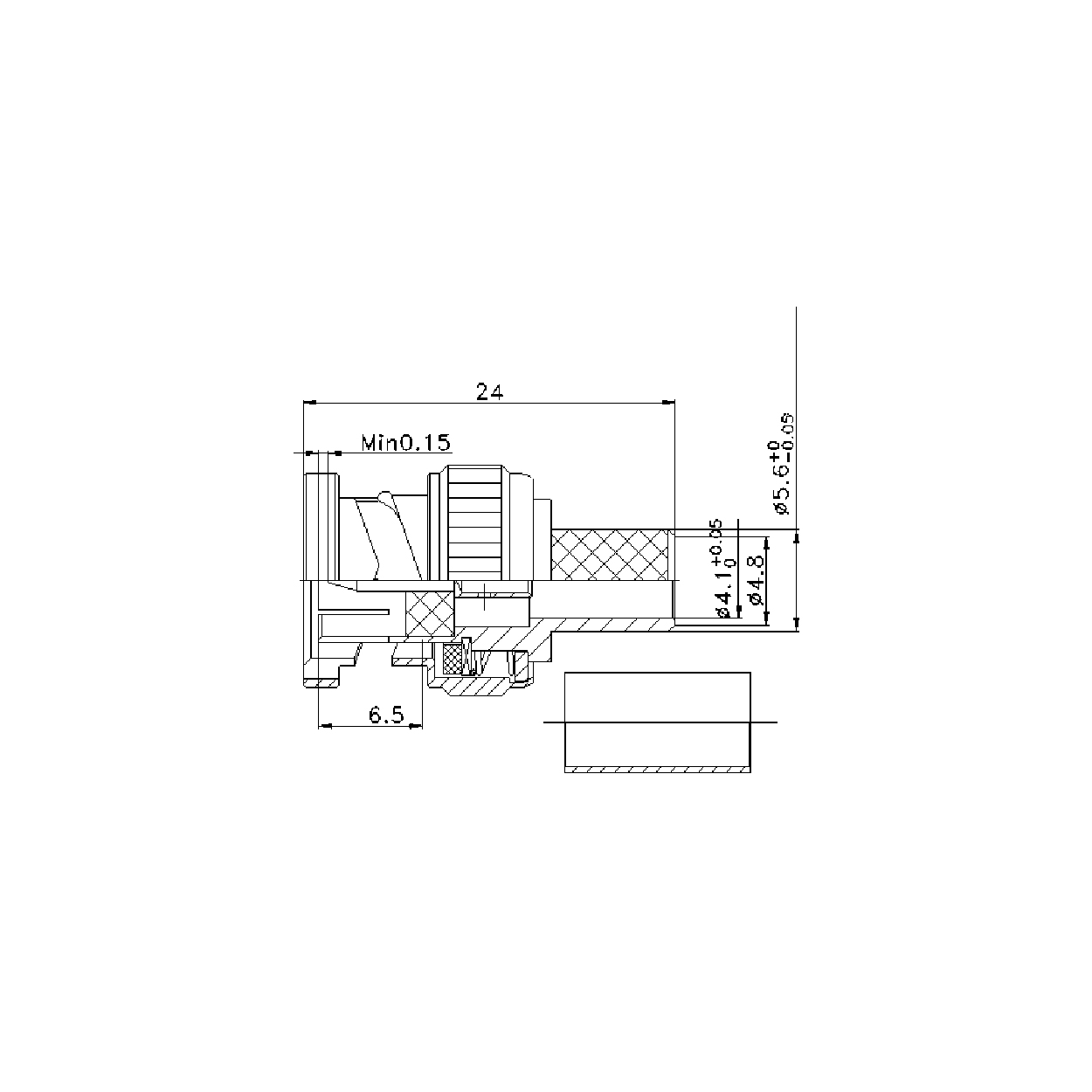 Conector BNC macho para RG59 - Imagen 3